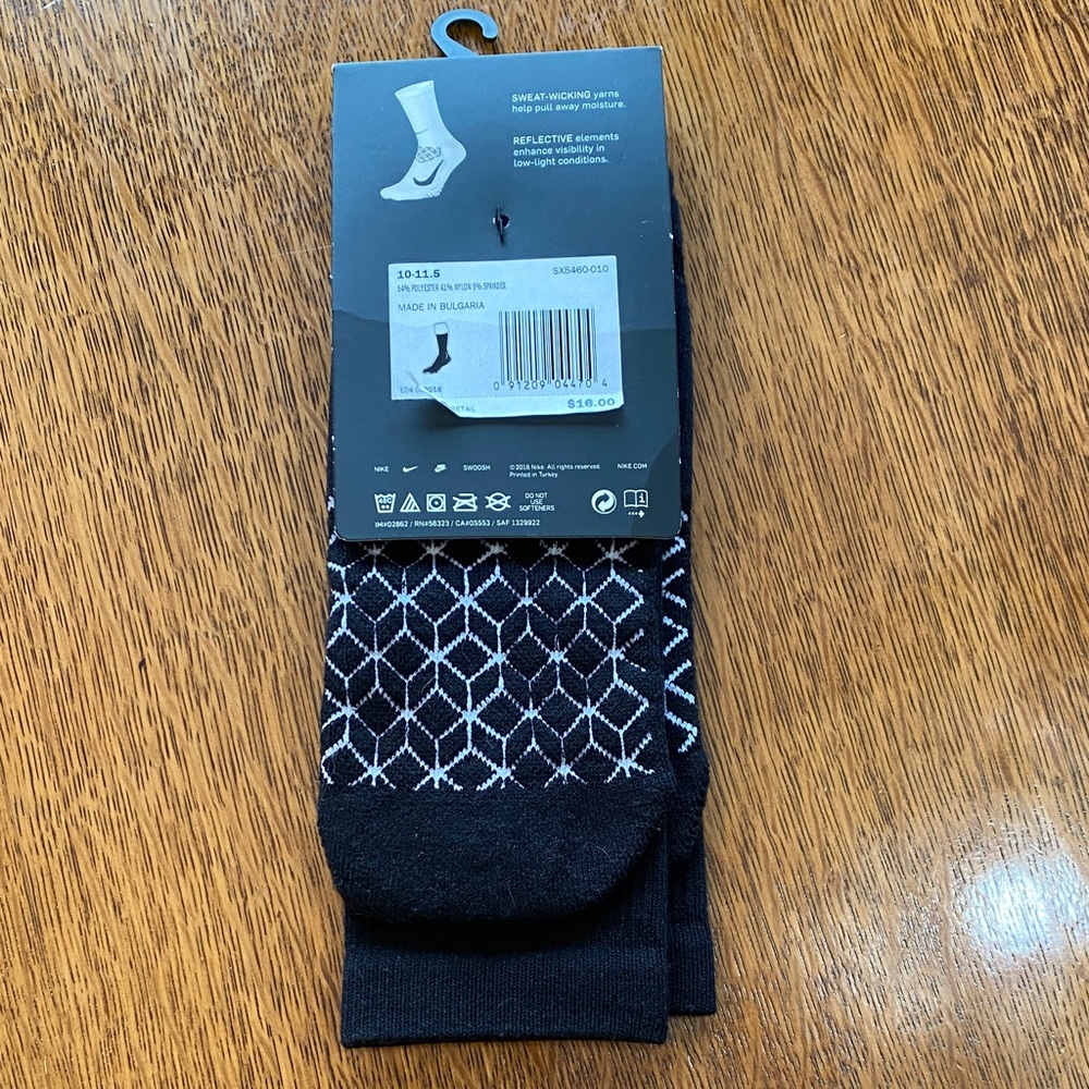 10-11.5 Nike R & L Reflective Elite Cushioned Women 11.5-13 Men Unisex Crew Sock - Picture 2 of 13